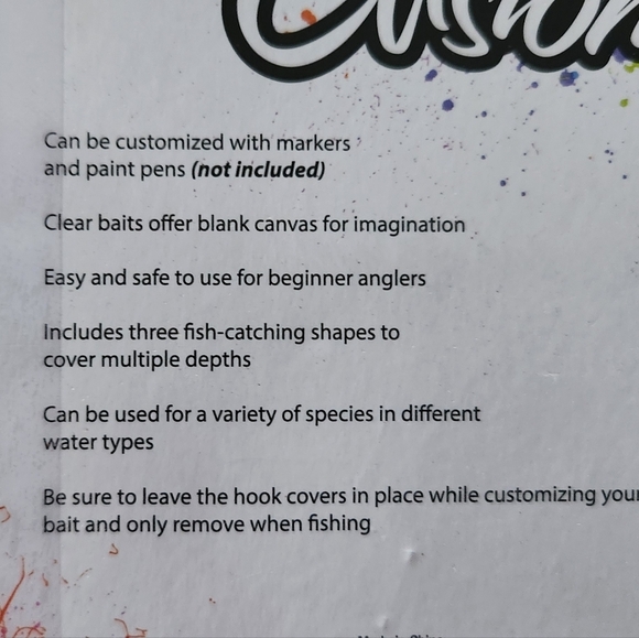 π¨ Shakespeare Customize-It Bait Kit β 3 Sets β Paint-Your-Own Fishing Lures - Picture 5 of 10